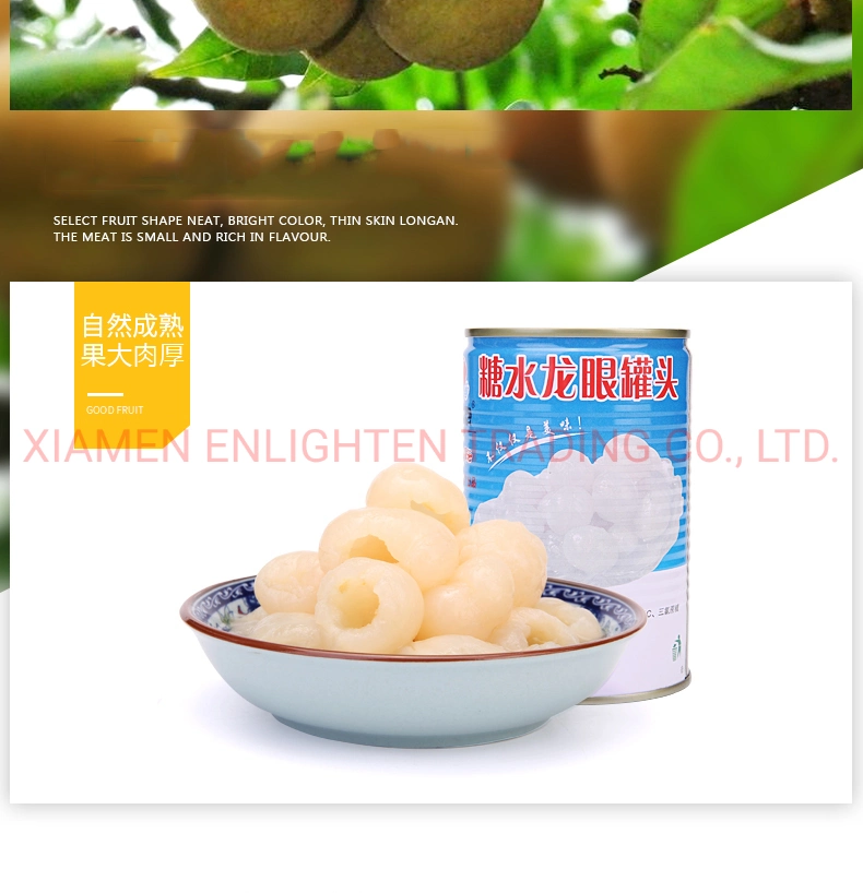 Best Pudding Ingredient Good Quality 2.5 Size Brittle Meat Dimocarpus Longan in Syrup Packed in Can for Whole Sale