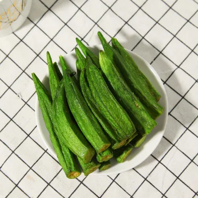 Chinese Fruits and Vegetables Chips Vacuum Fried Dried Okra Chips